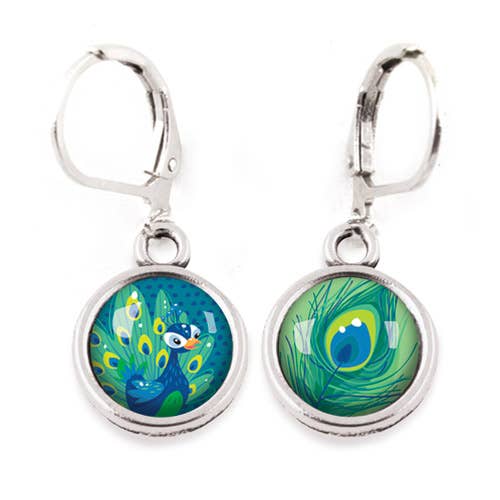 Pavão Mangas Infantil Pavão Pavão - Prateado por atacado de Les Minis d'Emilie Fiala