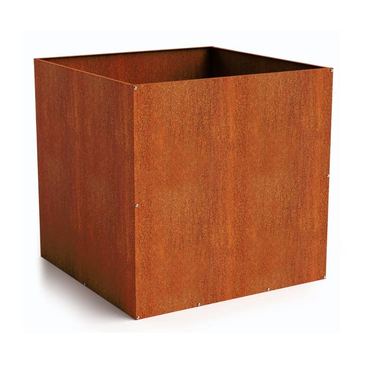 Corten Steel Cube Planter Box for wholesale by DIY CARTEL