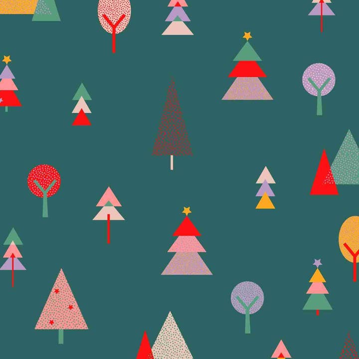 Lala Fete - Wholesale Flat Wrap - Xmas forest green1