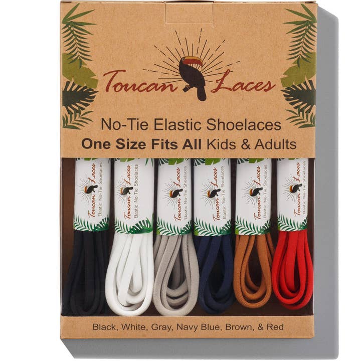 Elastic No-Tie Shoelaces for wholesale by Toucan Laces