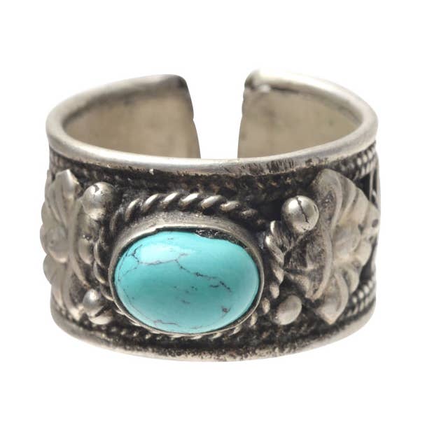 Anillo turquesa de una sola piedra para venta al por mayor de Benjamin International