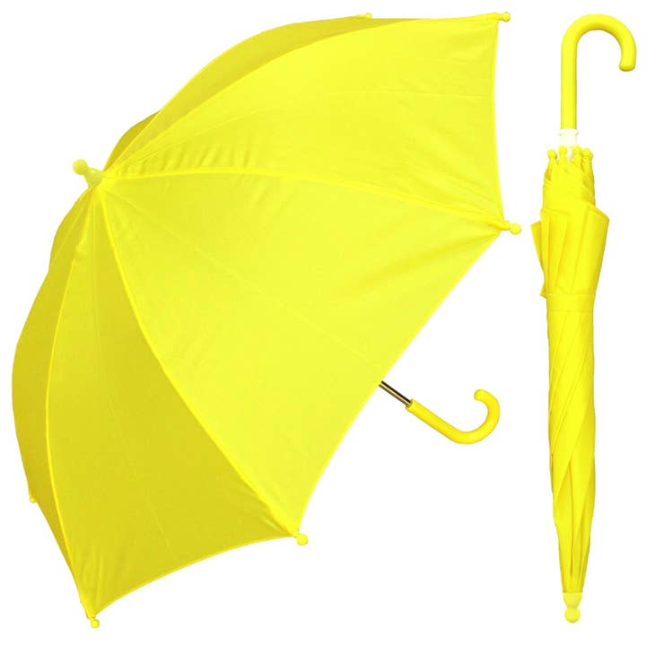 Chaby International - Venta al por mayor Paraguas - Niños - Paraguas para niños, color amarillo, de 30 pulgadas, con mango de gancho