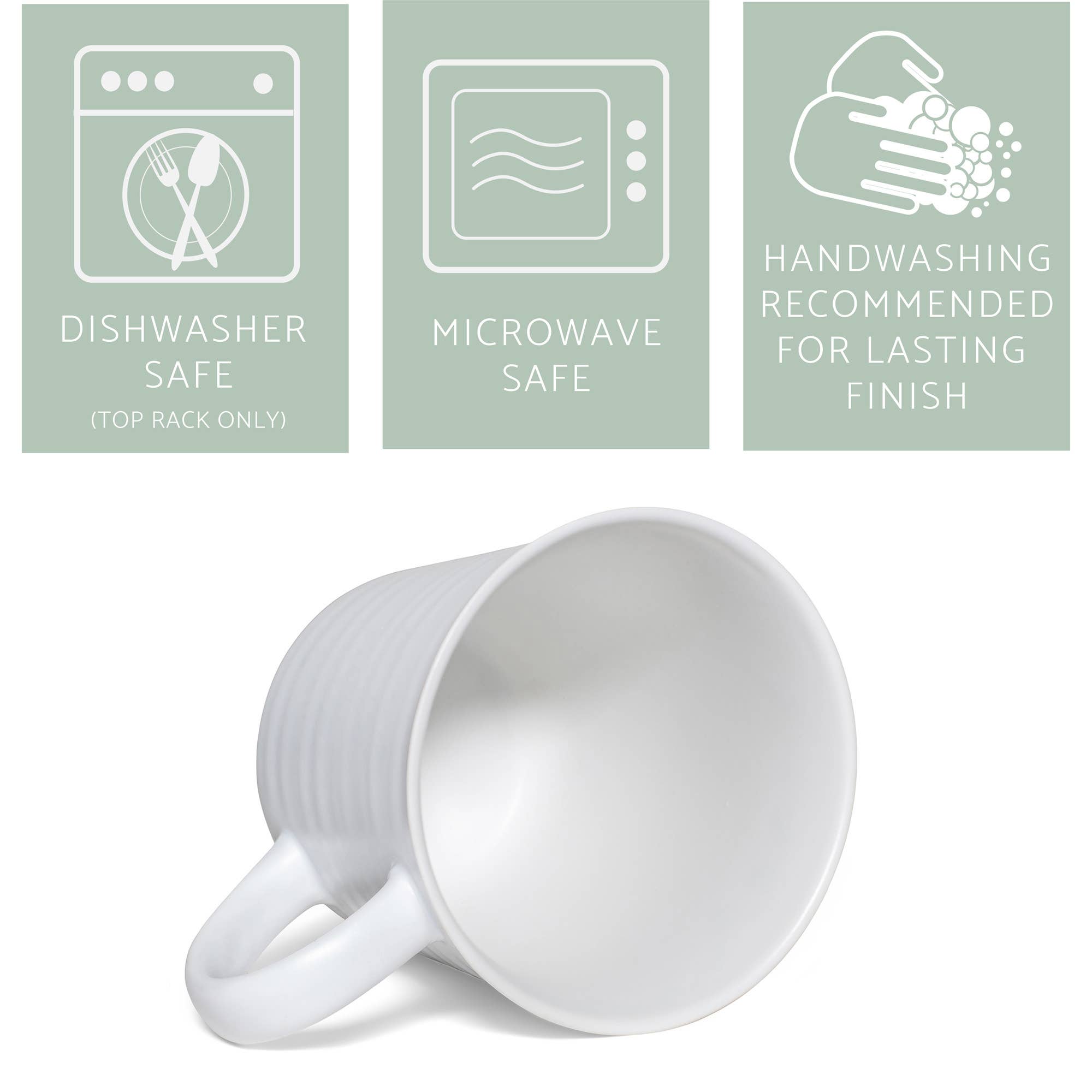 EAST AVENUE – wholesale Kaffekoppar – Vita matta glasyr 17 oz kaffemuggar 4-pack PRIS PER MUGG3