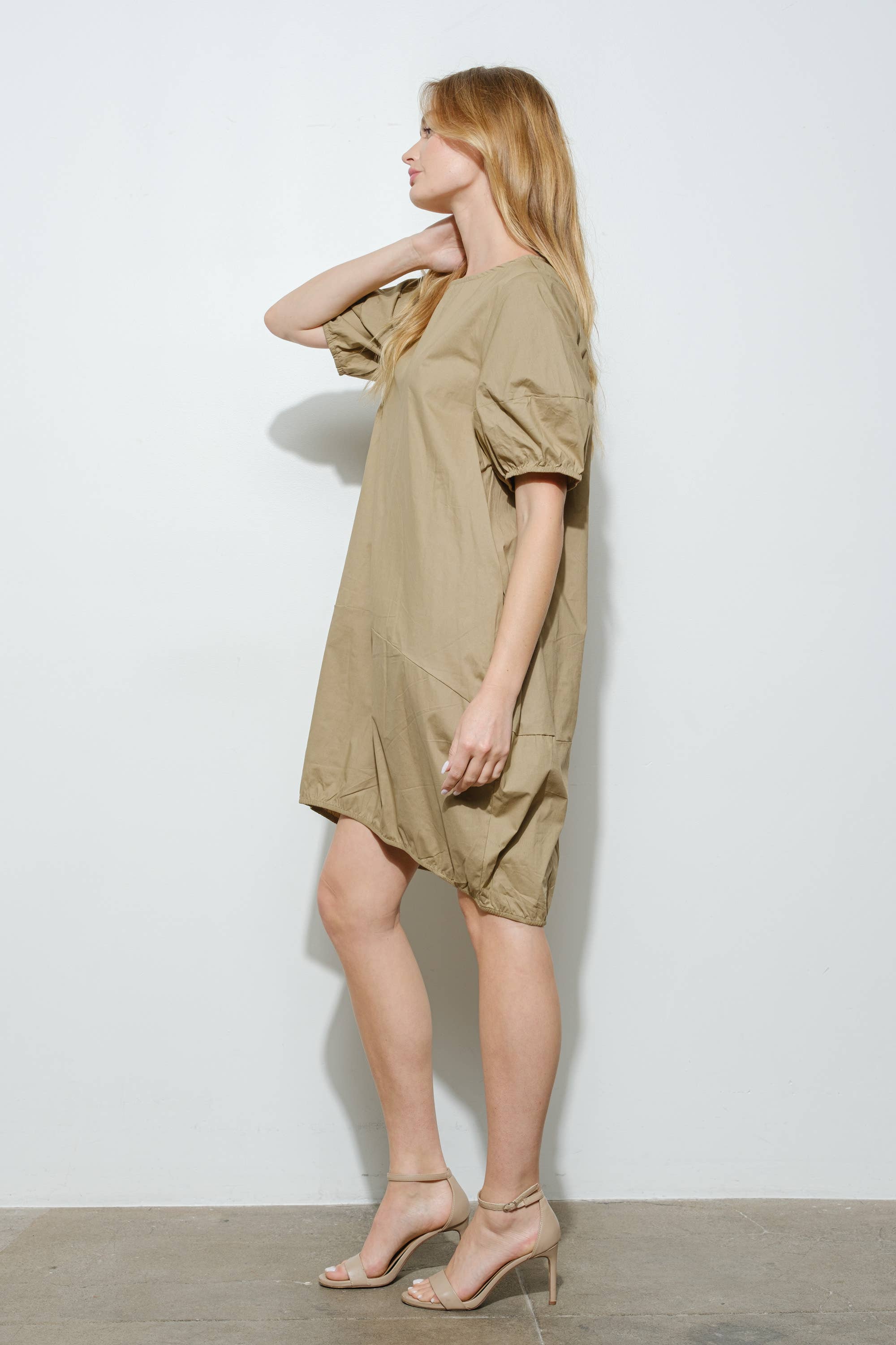 Bloidy - Vente Robe – femme - Robe mini bulle en popeline à manches courtes - D10482SS18