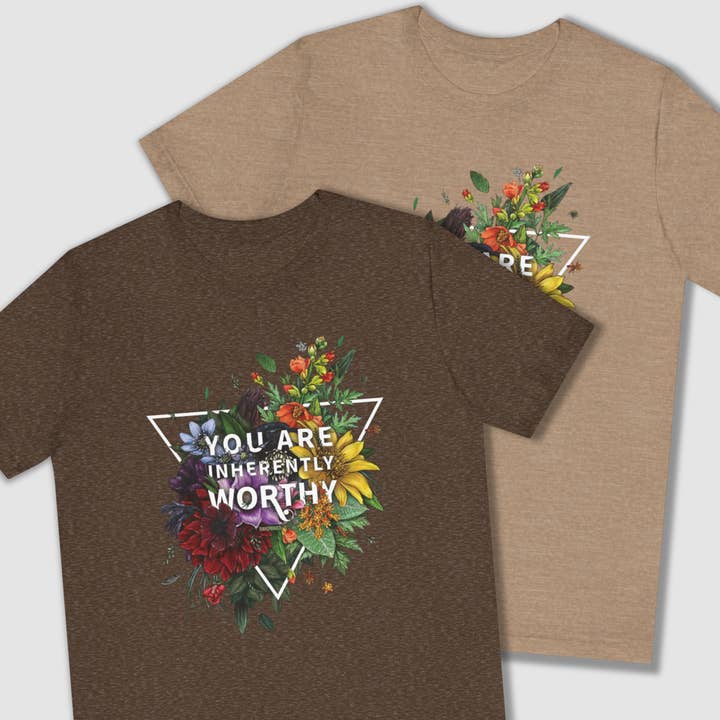 Transpainter - Wholesale Screen Printed T-Shirt - Unisex - You Are Inherently Worthy Tee Shirt25