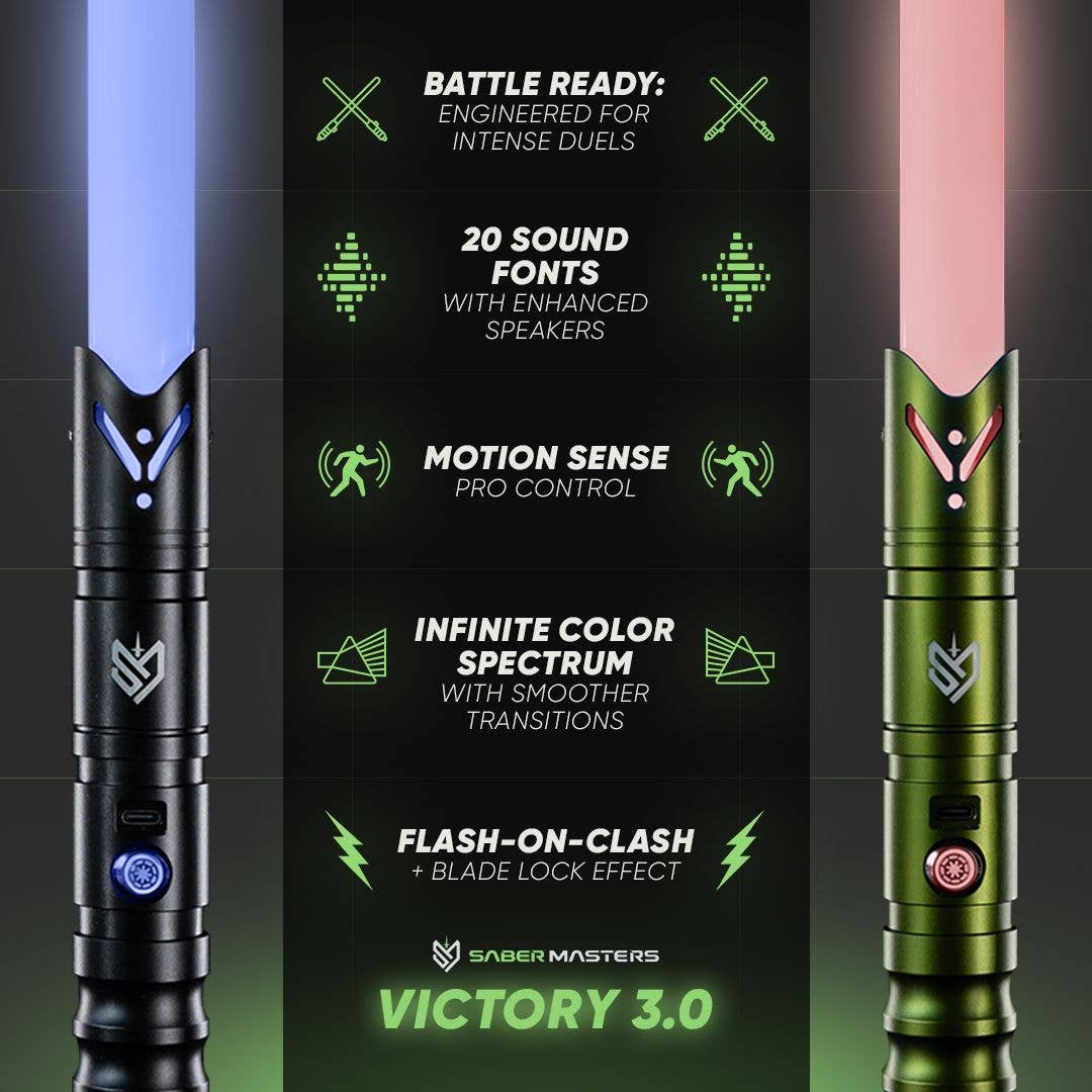 SaberMasters - Wholesale Toy Wand - Kids - The Ultimate Lightsaber 3.0 - "Victory" (Single Lightsaber Option)4