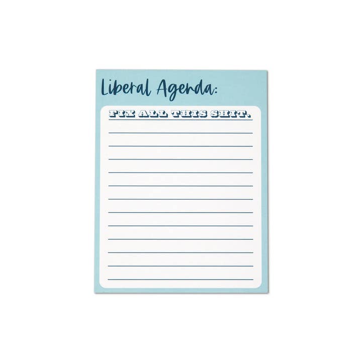 Liberal Agenda Notepad for wholesale by The Crafter Way