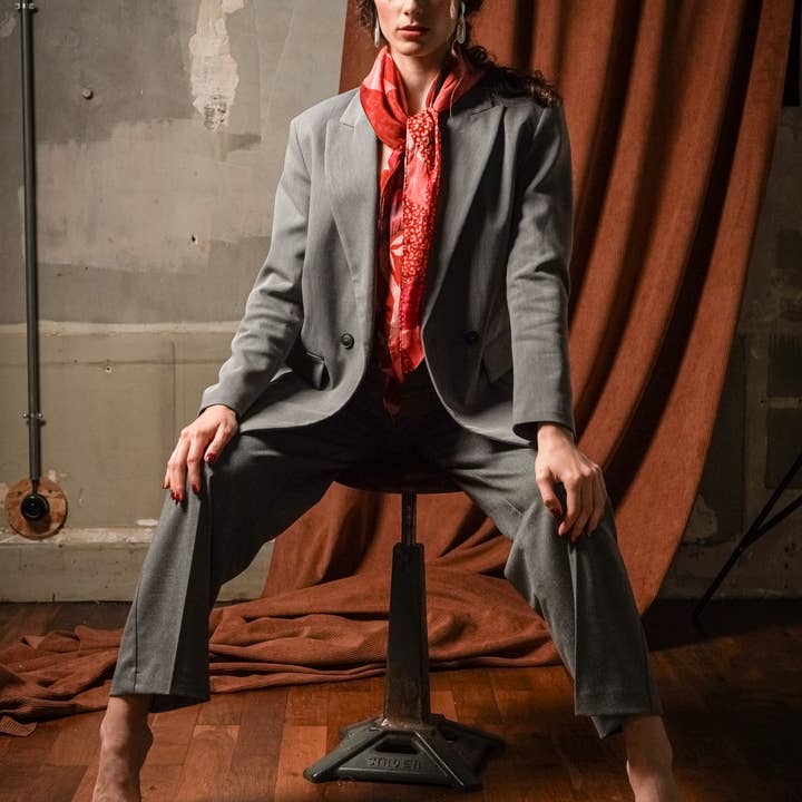 FST le french studio - Wholesale Scarf - Women's - Modal square 90x90cm printed OLEANDER1