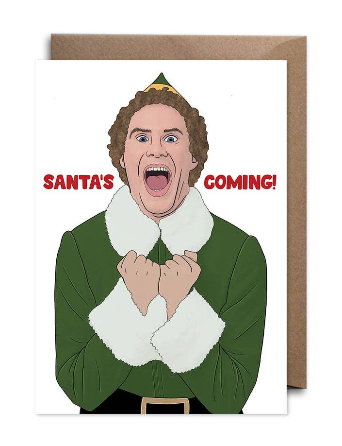 Bonne Nouvelle - Wholesale Christmas Card - Elf Christmas Card - Santa's Coming!2