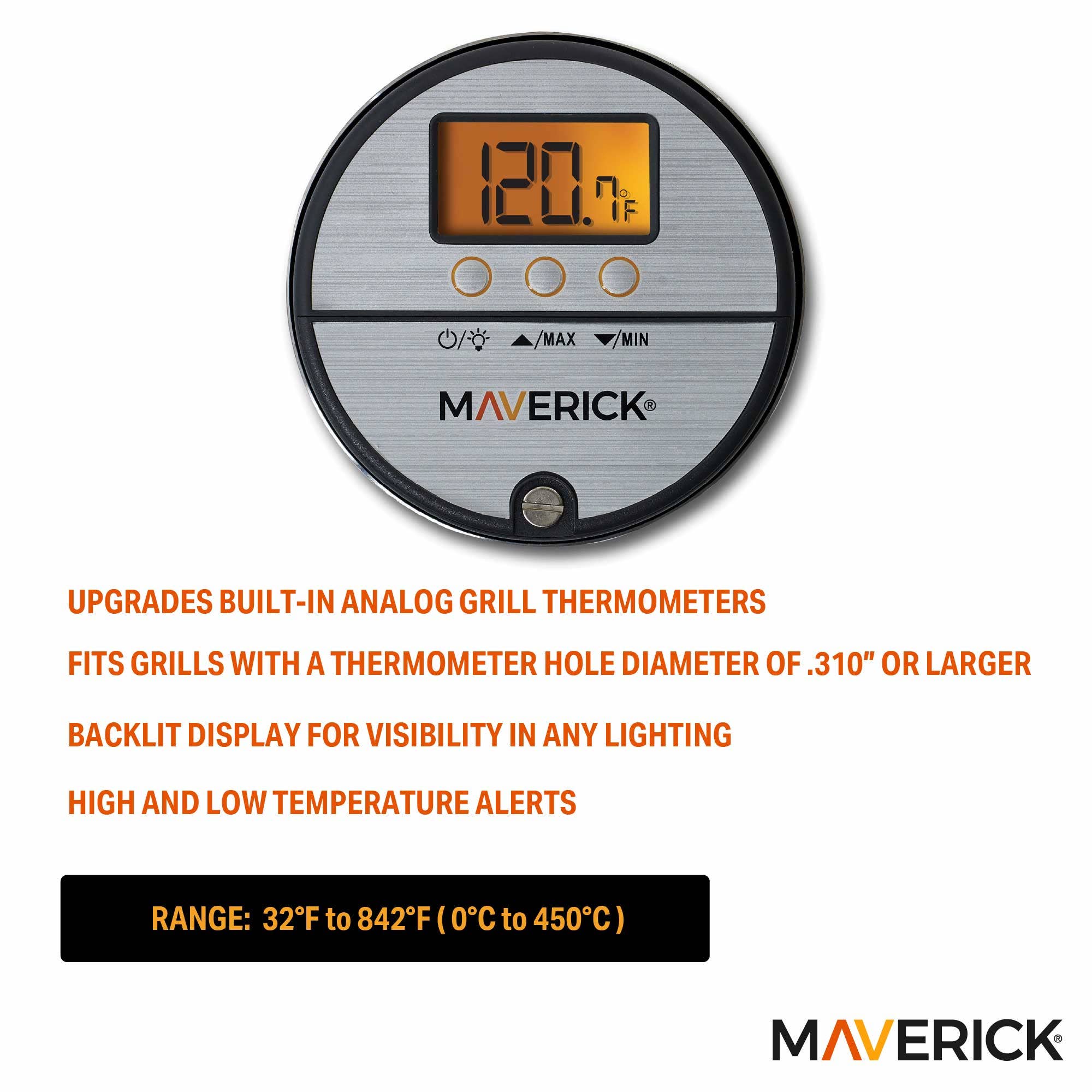 Kitchen Supply - Wholesale Thermometer - Maverick Professional Thermocouple Grill Thermometer .310" 4