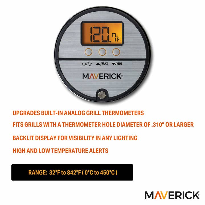 Kitchen Supply - Wholesale Thermometer - Maverick Professional Thermocouple Grill Thermometer .310" 4