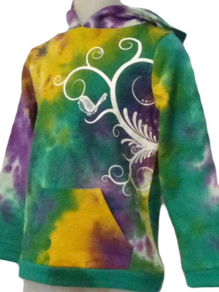 Sudadera con capucha de algodón con efecto tie-dye para venta al por mayor de Deezo kids