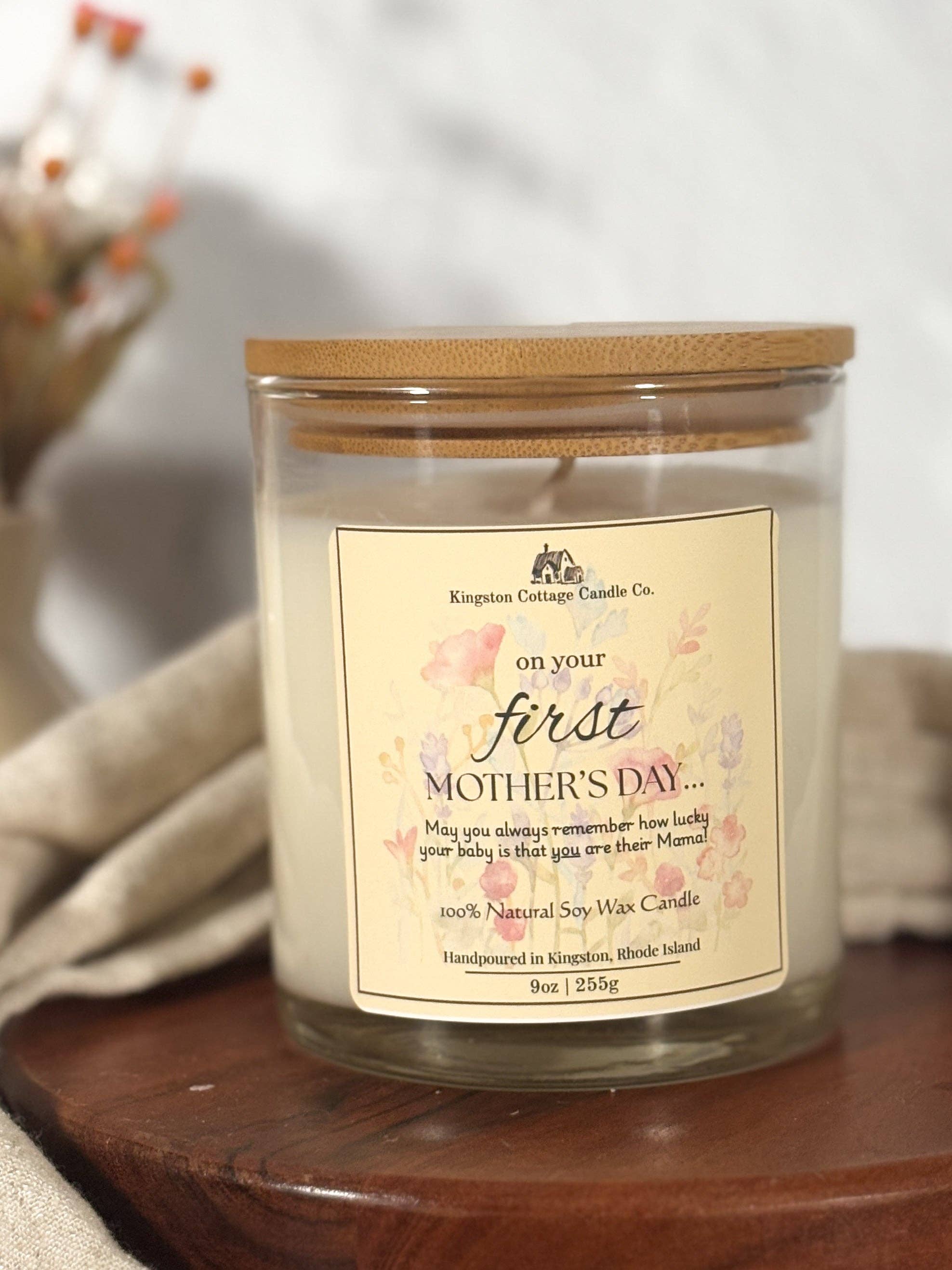 Kingston Cottage Candle Co. - Wholesale Jar/Filled Candle - On Your First Mother’s Day Candle3