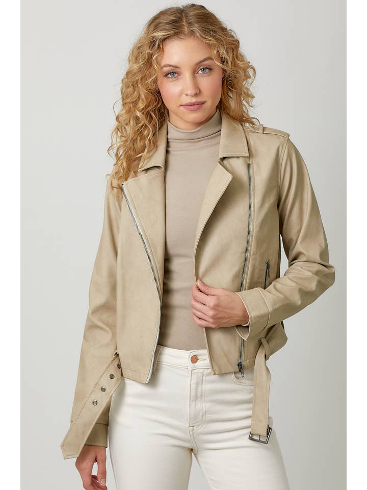 Mystree - Wholesale Leather Jacket - Women's - 60348 Leather Moto Jacket1