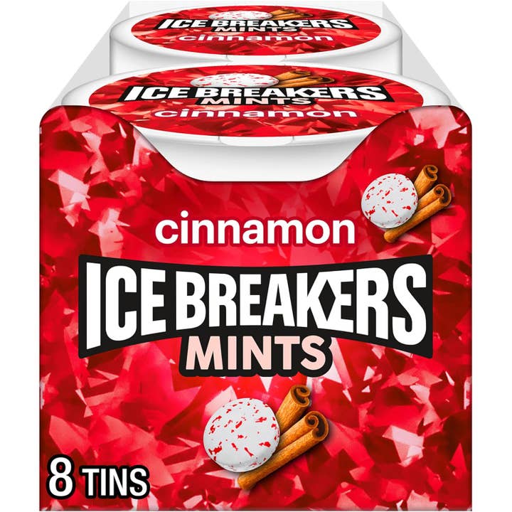 Snacky Candy - Wholesale Mints - Ice Breakers Tins Mints Cinnamon 1.3 oz 8 count2