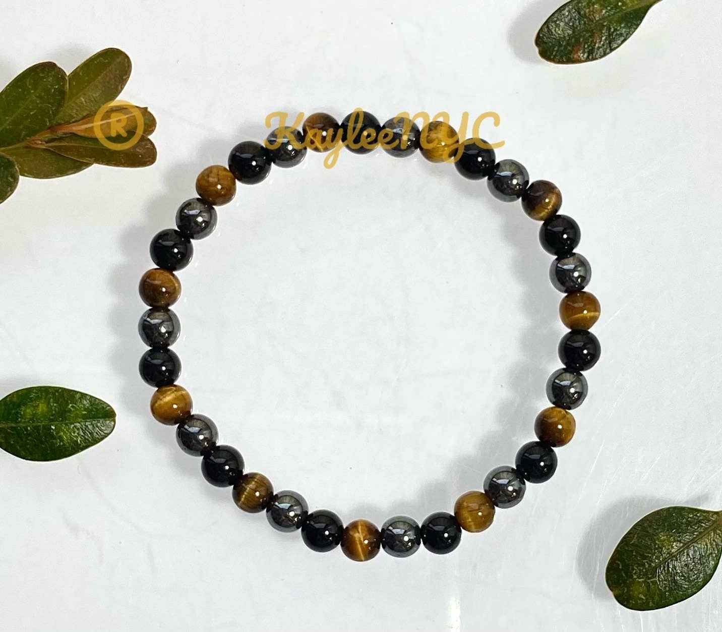 KayleeNYC – Engroshandel Perlearmbånd – 7,5" Beskyttelse 6mm Krystalarmbånd7