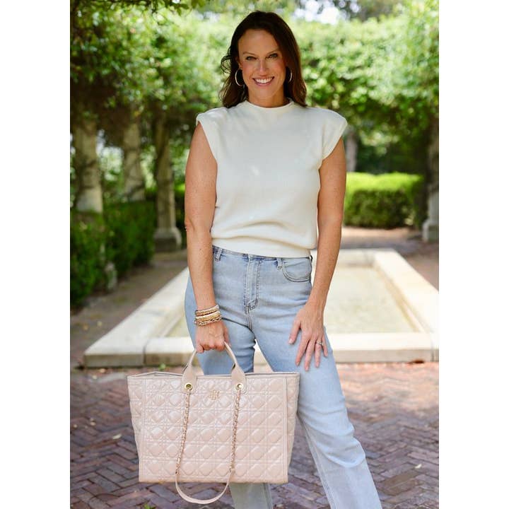 Caroline Hill - Wholesale Tote Bag - Women's - Melissa Tote Bag NUDE PATENT LQ