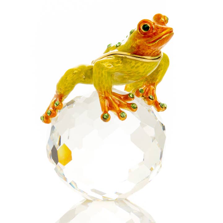Keren Kopal – Estatueta decorativa por atacado – Rã no Cristal