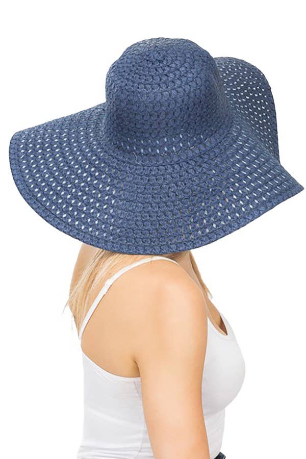 Cap Zone - Wholesale Straw Hat - Women's - Petite Open Weave Light-Weight  Floppy Brim Sun Hat11