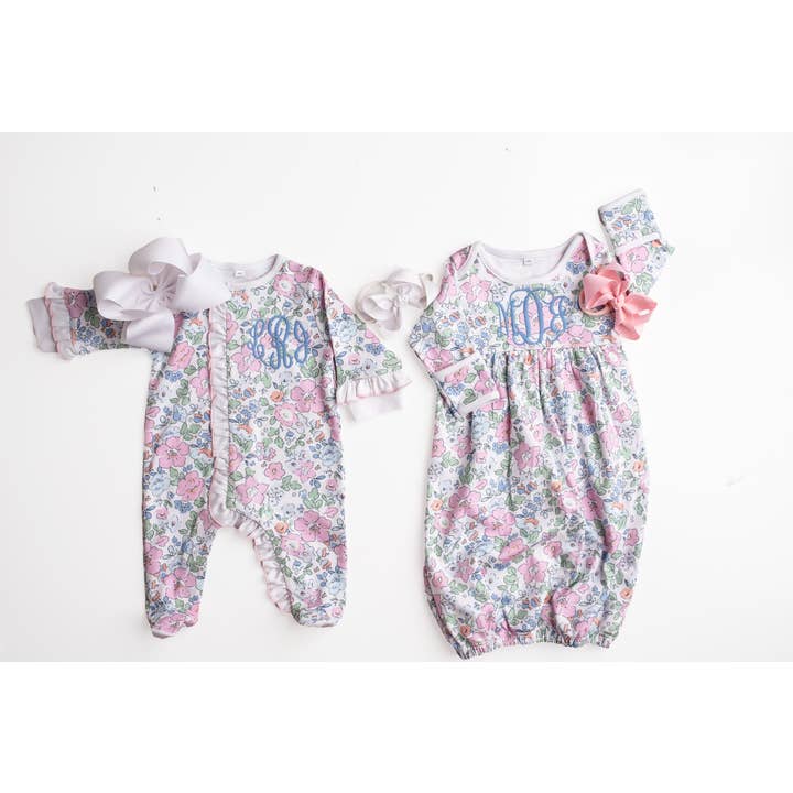 SK Blanks - Wholesale Jumpsuit - Baby - Floral Footie or Gown2