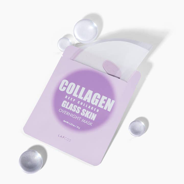 Deep Collagen Glass Skin Overnight Mask Single Sheet Mask for wholesale by LAPCOS