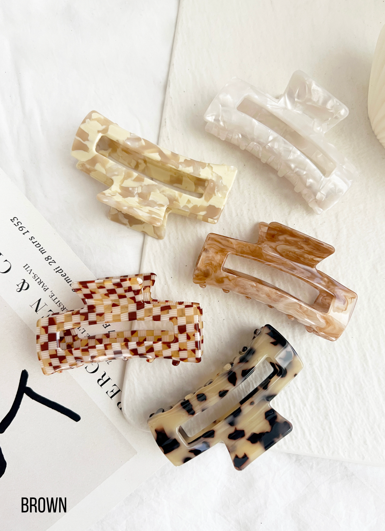 LoveLina – wholesale Hårklämma - Dam – Blandade acetat regelbunden storlek hårklämma (ALLIE-ASSORTED2)4