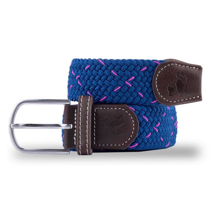 Geweven riem - Marineblauw / Roze stip voor wholesale door Swole Panda