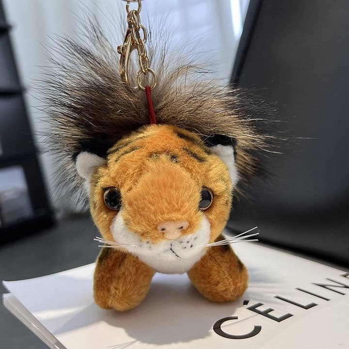 FurDecoration - Wholesale Keychain – Women's - Adorable Tiger Plush Bag Charm Keychain1