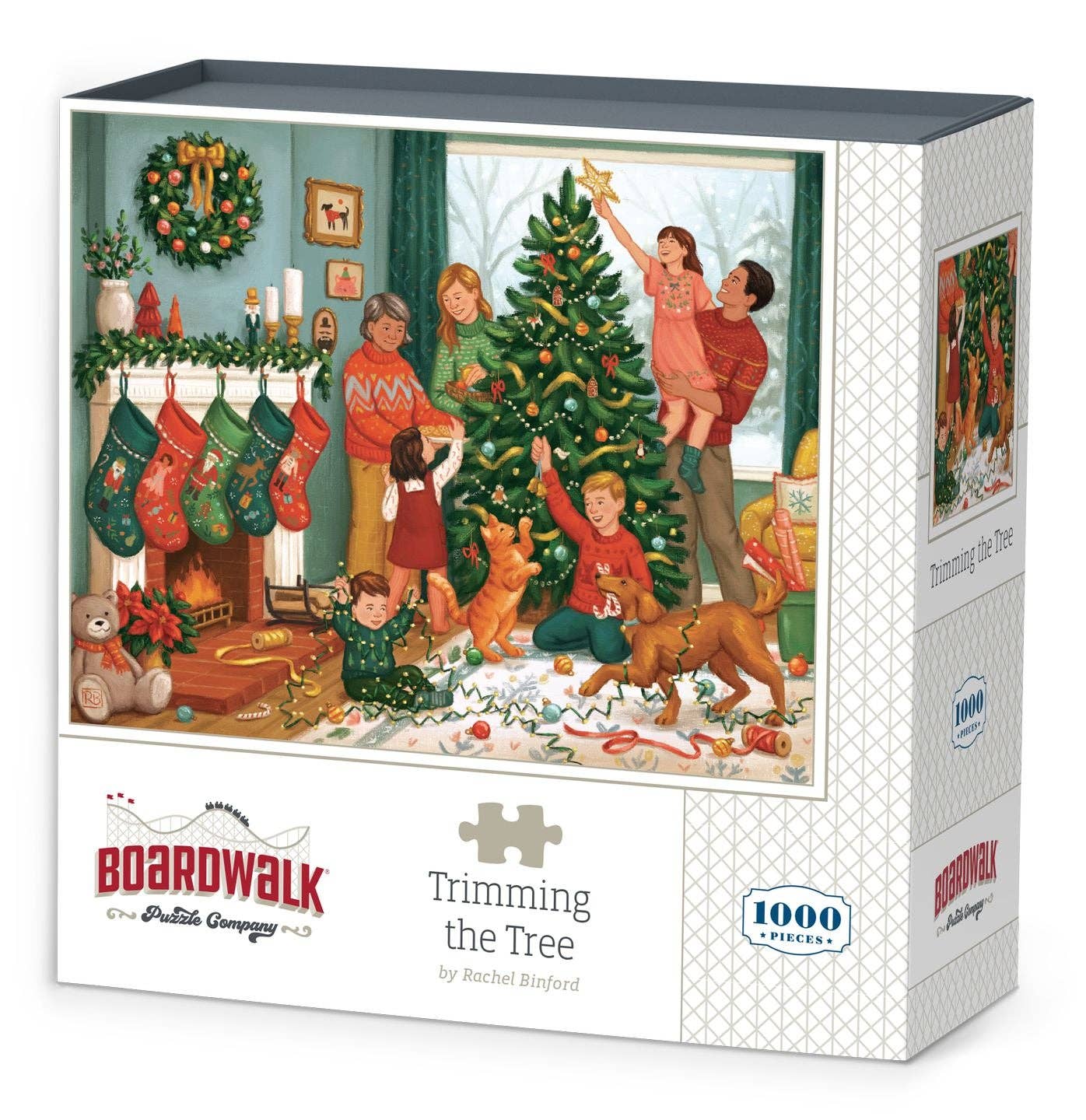 Boardwalk Puzzle Company - Wholesale Puzzle - Adult - Trimming the Tree - 1000 Piece0
