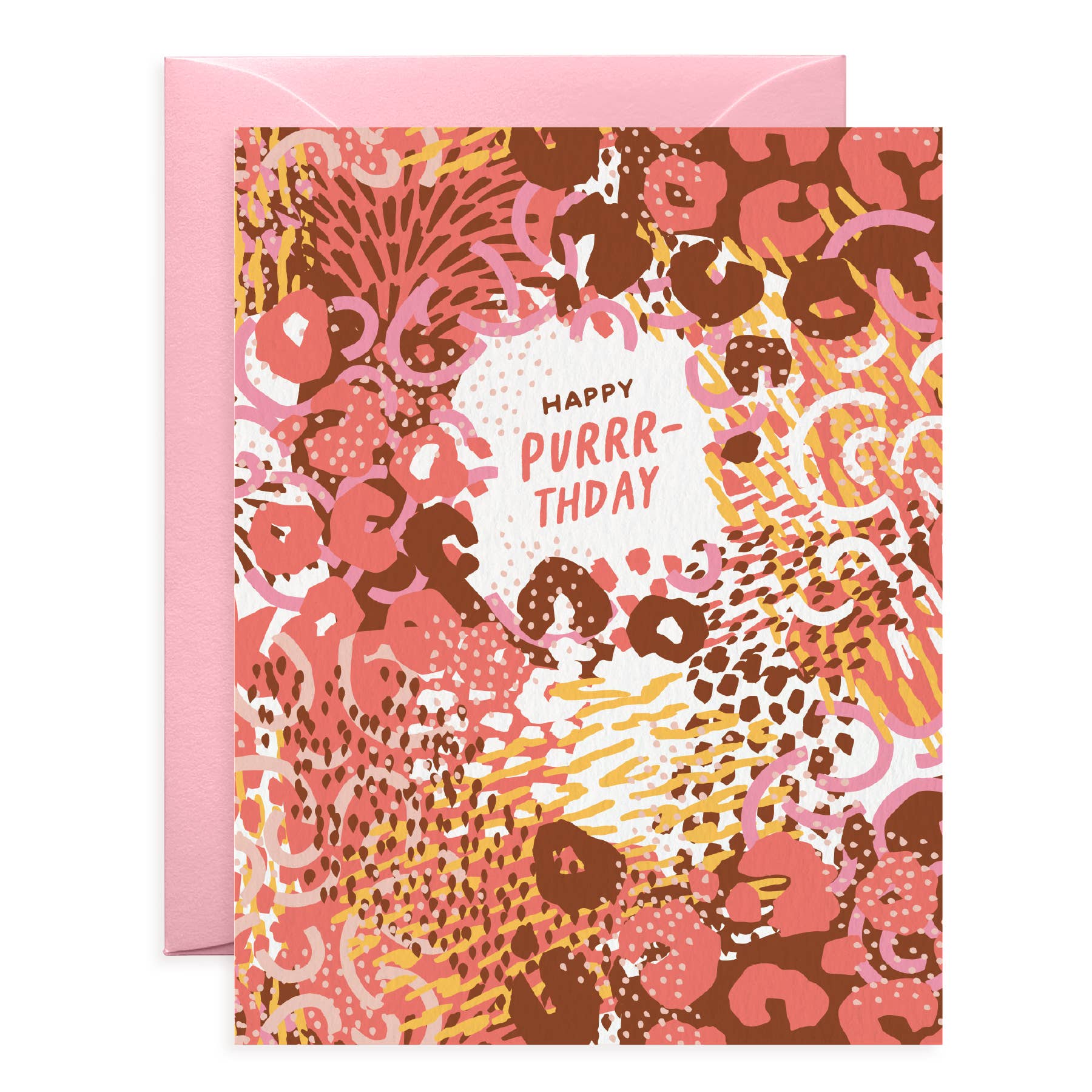 O.O.M.F. Creative - Wholesale Birthday Card - Painted Leopard Print | Birthday Card | Cat Confetti Card0