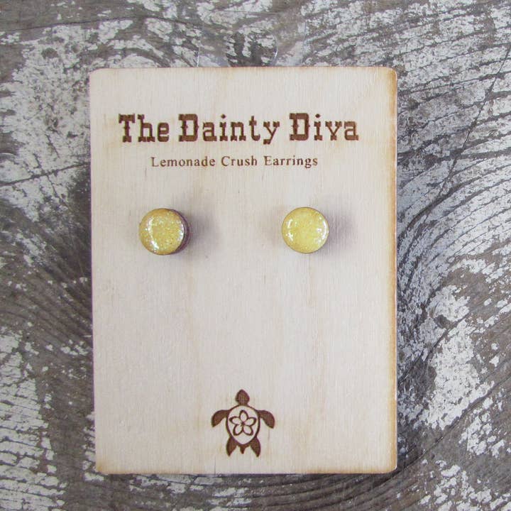 The Dainty Diva Jewelry - Vendita all'ingrosso Orecchini a bottone - Orecchini Lemonade Crush Post