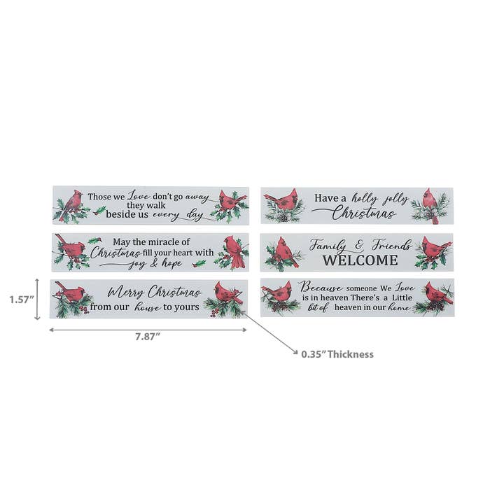 IH Casa Decor - Wholesale Sign - INSPIRATIONAL QUOTES WOODEN BLOCK DÉCOR (CARDINAL)2