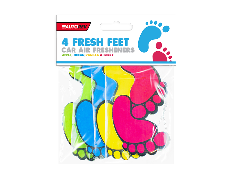 LMT-UK – wholesale Car Freshener - Unisex – Fresh Feet Car Air Fresheners - 4 Pack0