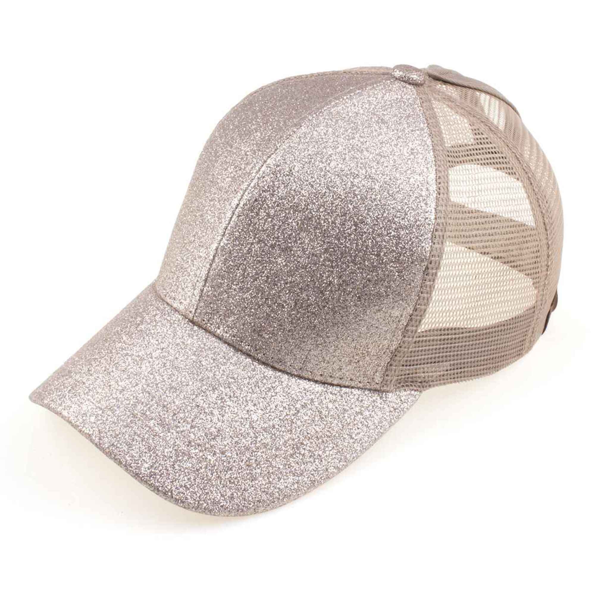 MiMi Wholesale - Wholesale Ponytail Cap - Women's - BT6 Glitter High Pony Baseball Cap0