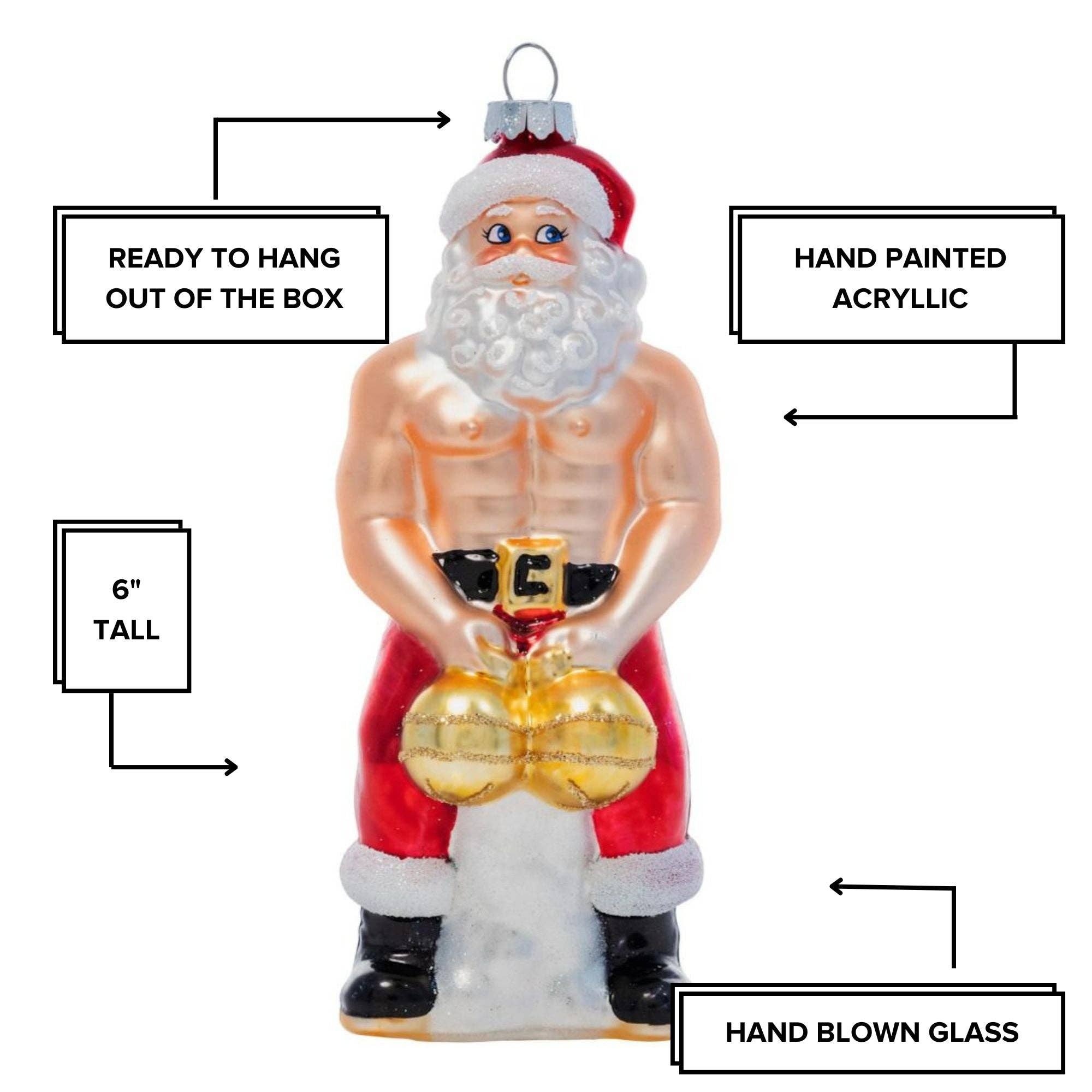 Cheeky Ornaments - Wholesale Ornament - Big Balls Claus1