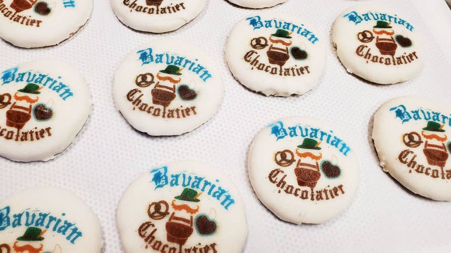 Bavarian Chocolatier & Bakery - Wholesale Cookie - YOUR LOGO! Printed 4 Inch Sugar Cookies - Full Color Direct4