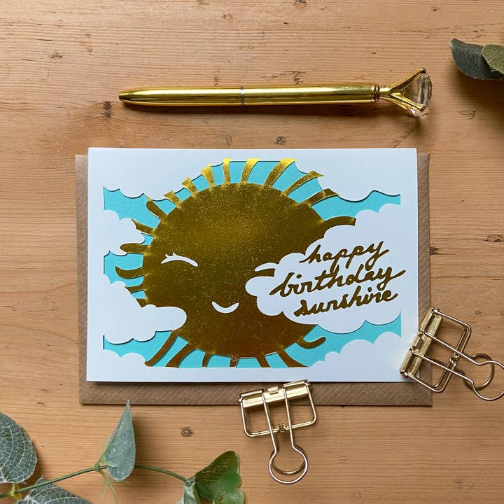 Sunshine Geburtstagskarte, Happy Birthday Karte für den Großhandel von Chow's Stories