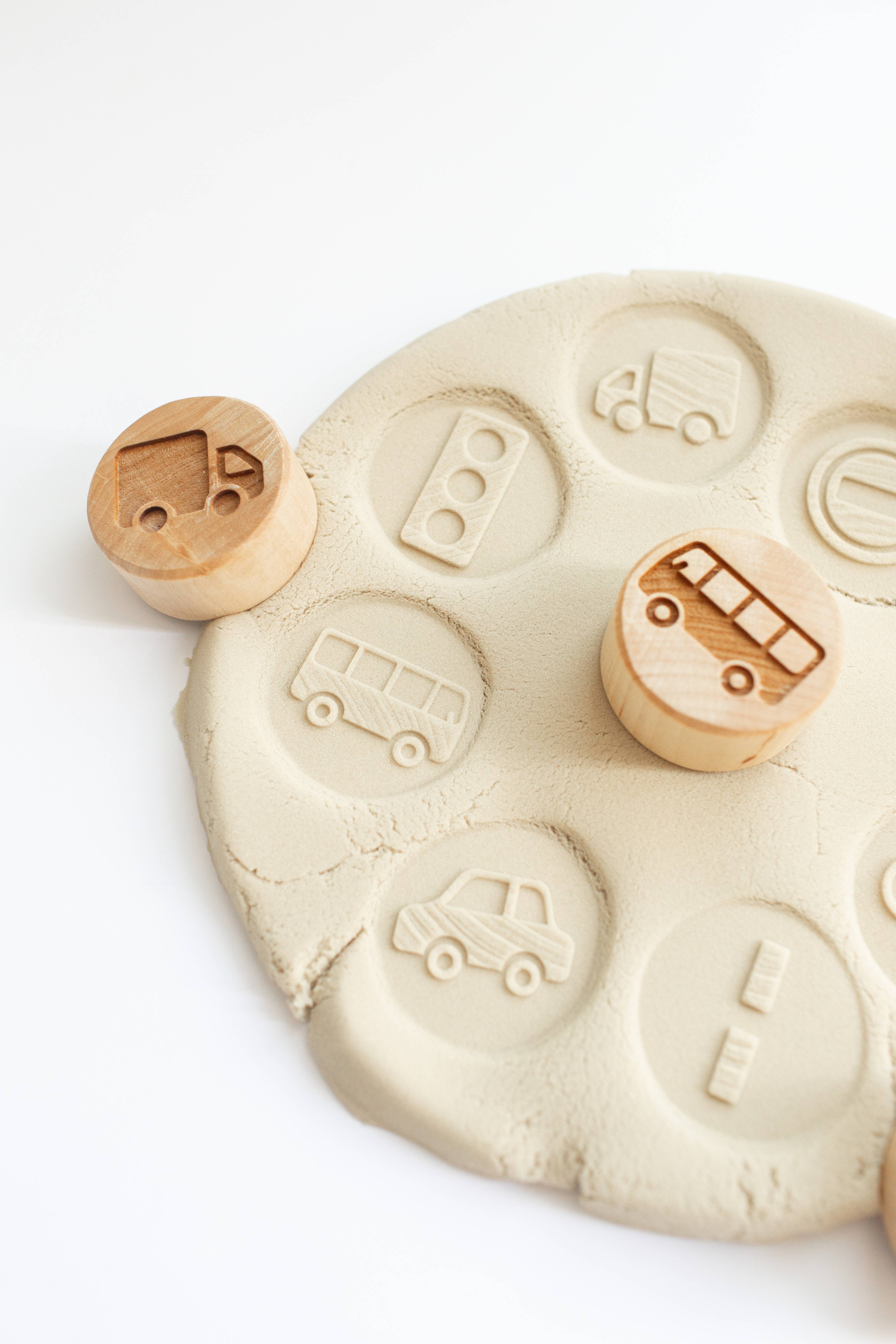 Studio de Rijk – Engroshandel Trælegetøj - Børn – Træstempelsæt - Trafikken2