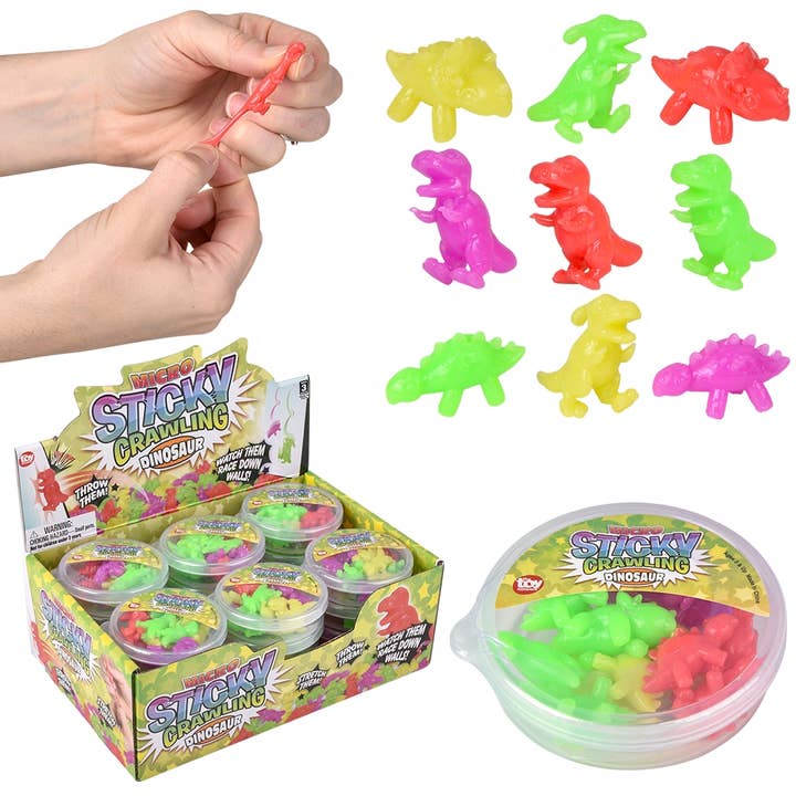 Micro Stretch-Icky Dinosaur 24ct - LLB Toys for wholesale by La Luna Bella - Toys