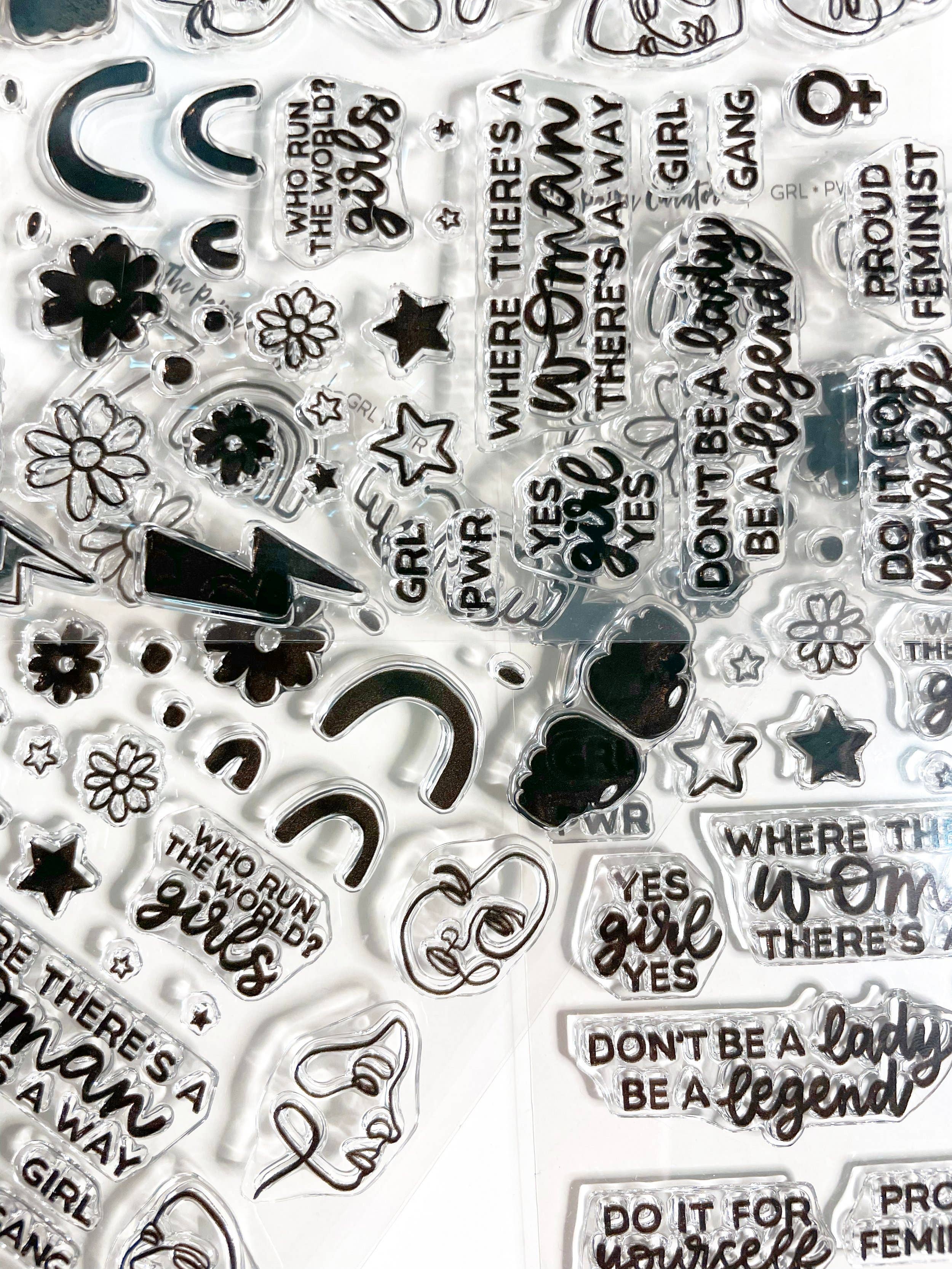 The Paper Curator – wholesale Rubber/decorative stamp – GRL * PWR 4x6" Stamp1