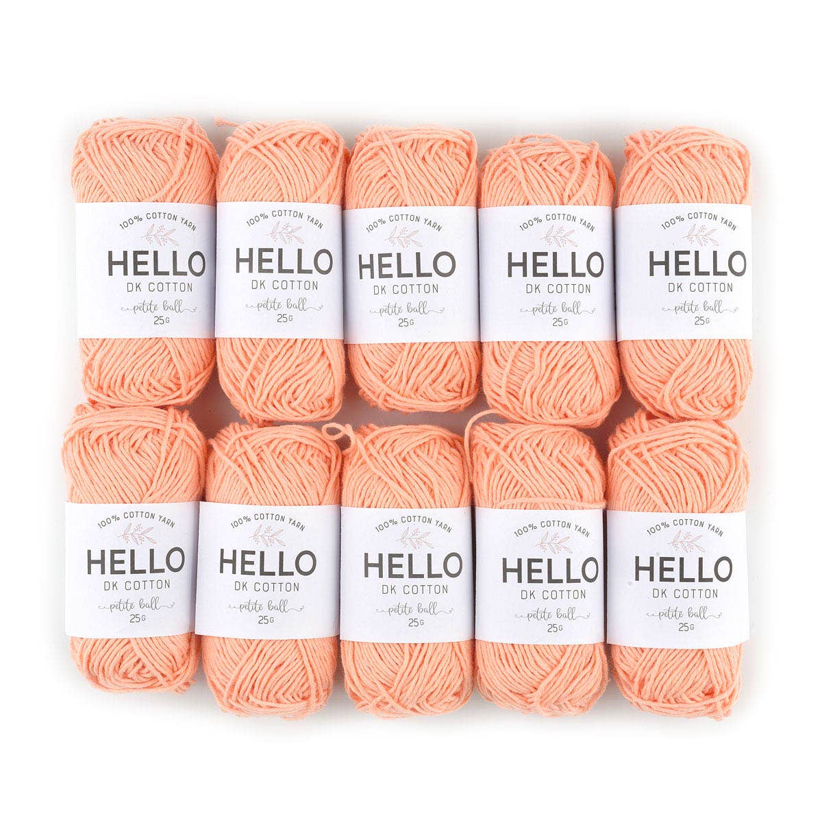 Creative World of Crafts – wholesale Garn – HEJ 100% bomull 25g Amigurumi garn förpackning med 10 bollar9