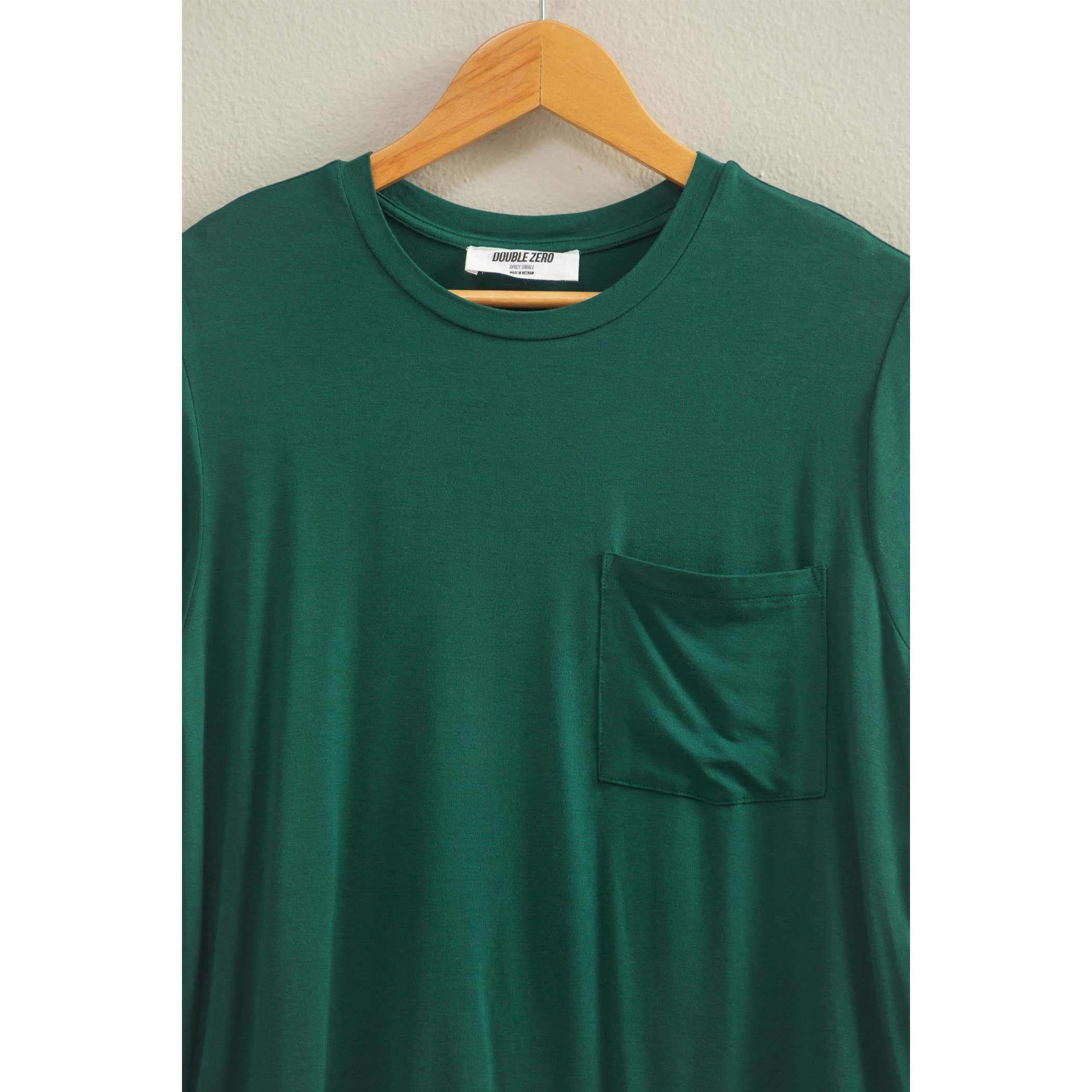 Double Zero - Venta al por mayor Camiseta - Mujer - Top clásico de cuello redondo con bolsillo y manga corta26