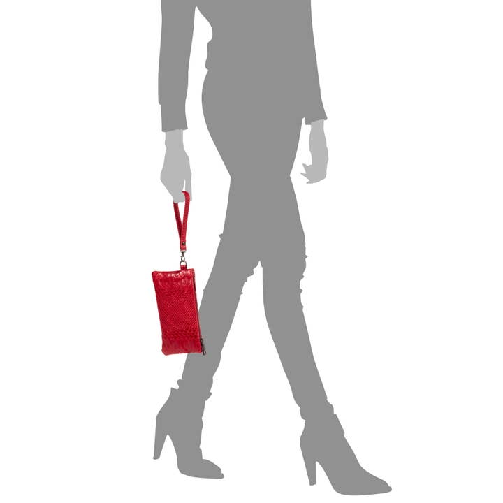 FIRENZE ARTEGIANI - Wholesale Clutch Bag - Women's - Fiorella Women's Handbag. Genuine Leather Suede Engraved3