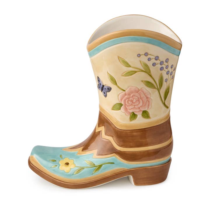 Certified International - Wholesale Vase - Rosewood Ranch 3-D Boot Vase 9" x 4.5" x 9.75" 56 oz.1