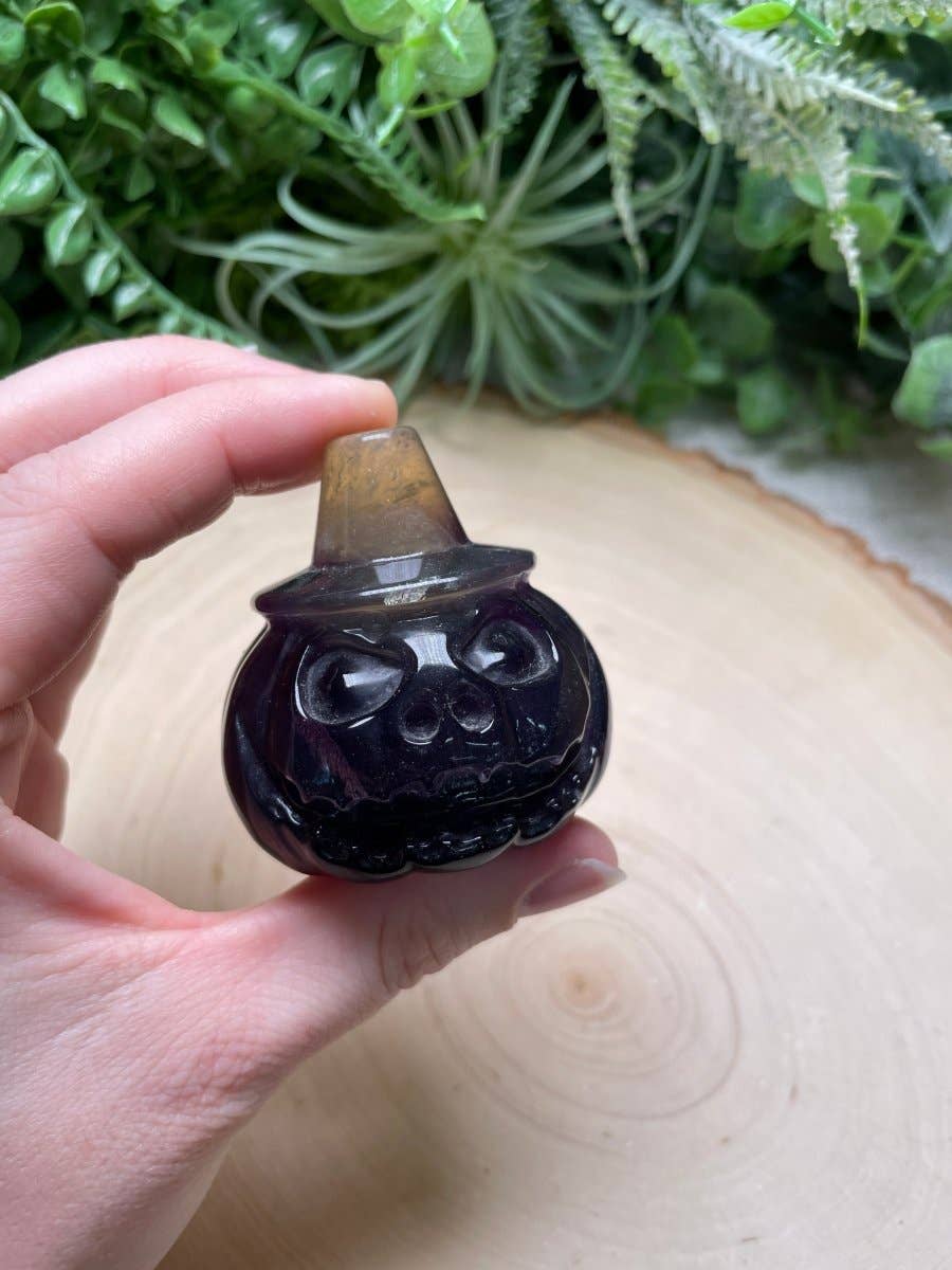 Copper Ashes - Wholesale Spiritual Stone/Crystal - Fluorite Jack-O-Lantern (chipped)0