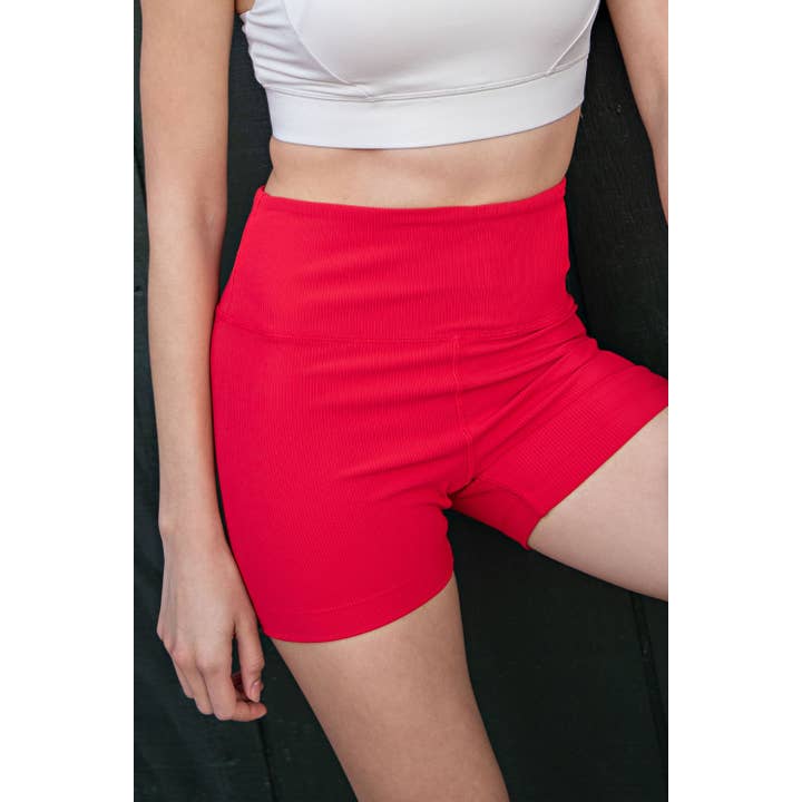 Rae Mode - Wholesale Athletic Shorts - Women's - NYLON RIB BIKER PANT WITH SIDE POCKETS36