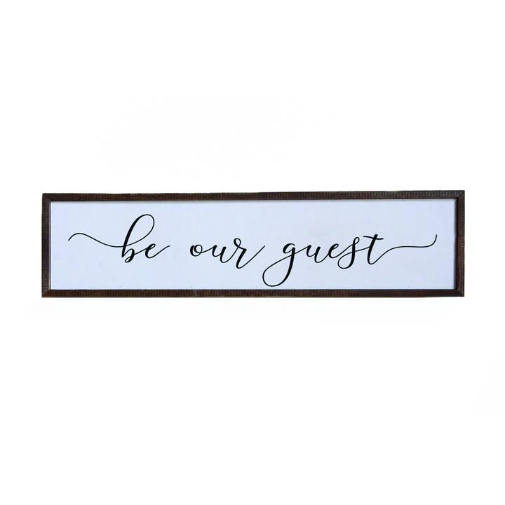 Be Our Guest Panneau rustique Ferme - 24x6 pour la vente par Driftless Studios