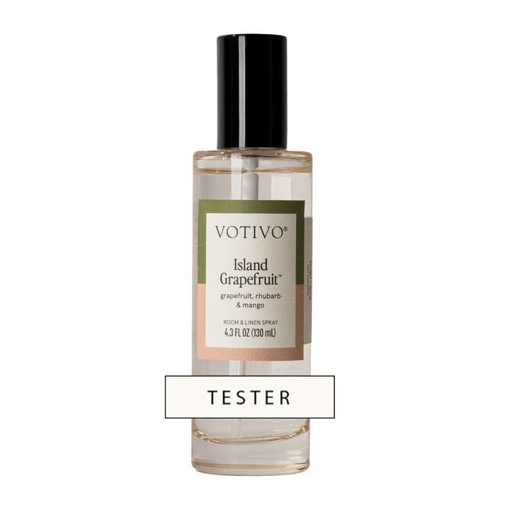 Island Grapefruit Room & Linen Spray Tester for wholesale by Votivo