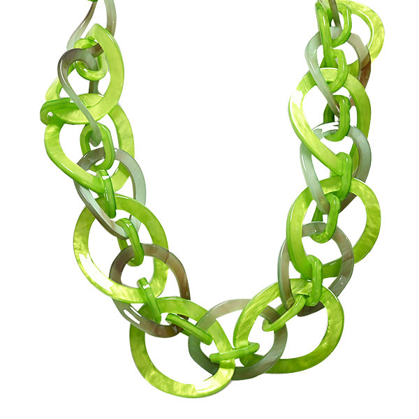 AMORINO SRL – Großhandel Gliederhalskette – KETTE MIT VERSCHLUNGENEN RINGEN AUS HARZ - FT24152A4753