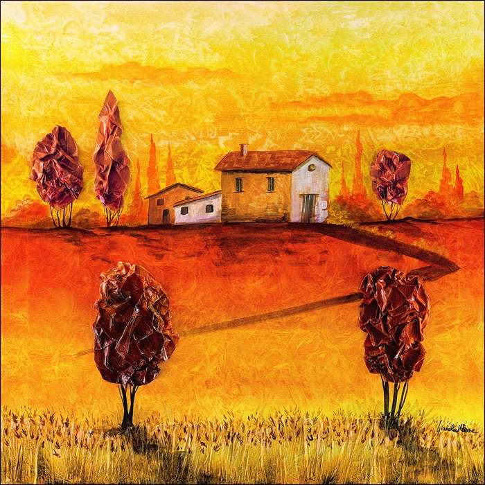 Migneco & Smith - Wholesale Art Print - Gianola Mt. - Landscape With House